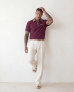 Adam Sport Polo - Burgundy/Navy - Adult - S - Romimi