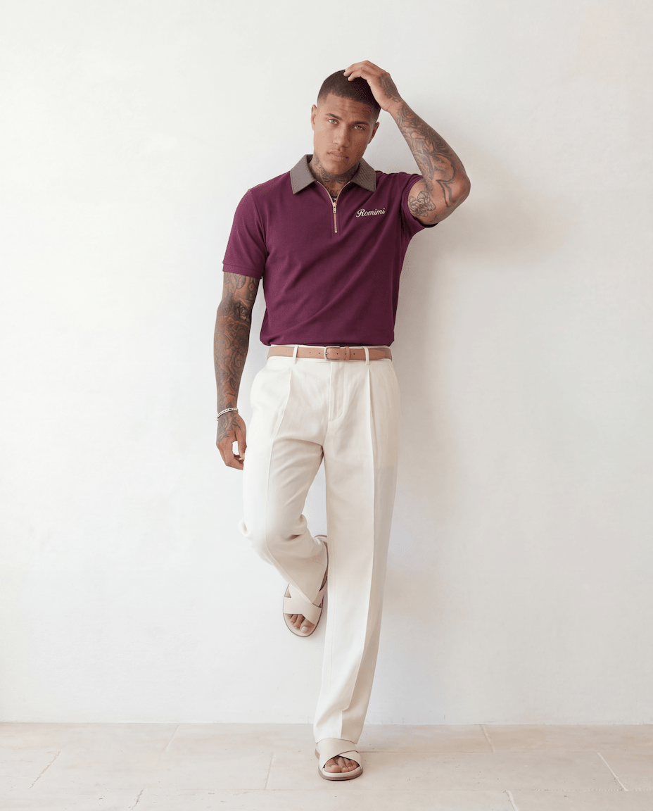 Adam Sport Polo - Burgundy/Navy - Adult - S - Romimi