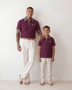 Adam Sport Polo - Burgundy/Navy - Adult - S - Romimi