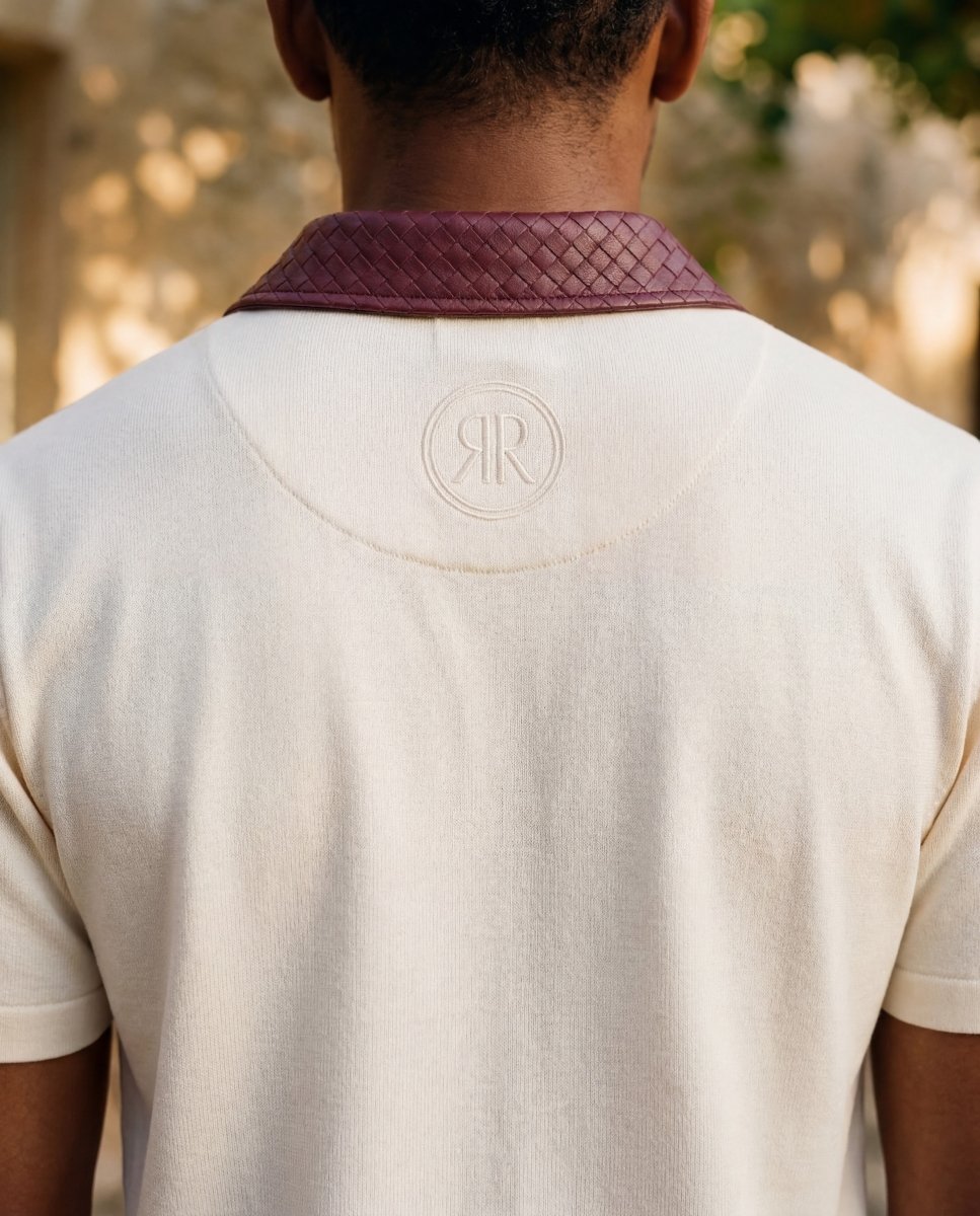 Adam Sport Polo - Cream/Burgundy - Adult - S - Romimi