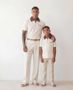 Adam Sport Polo - Cream/Burgundy - Adult - S - Romimi