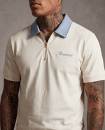 Adam Sport Polo - Cream/Sky Blue - Adult - S - Romimi