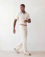 Adam Sport Polo - Cream/Sky Blue - Adult - S - Romimi