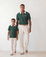 Adam Sport Polo - Forest Green/Cream - Adult - S - Romimi