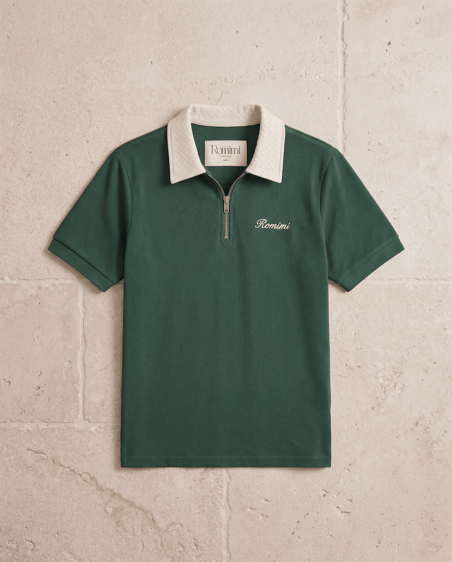 Adam Sport Polo - Forest Green/Cream - Adult - S - Romimi