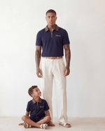 Adam Sport Polo - Navy/Brown - Adult - S - Romimi