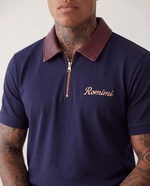 Adam Sport Polo - Navy/Brown - Adult - S - Romimi