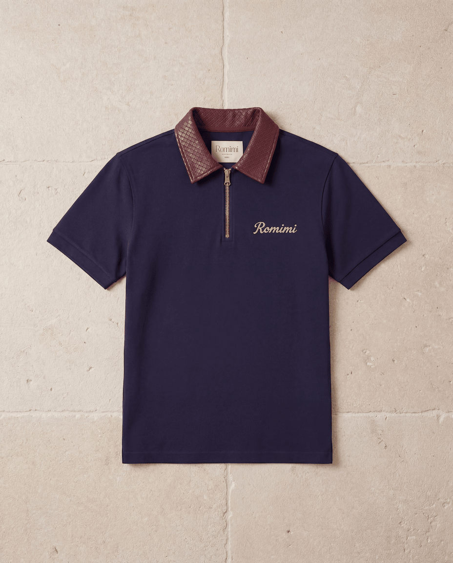 Adam Sport Polo - Navy/Brown - Adult - S - Romimi