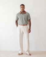 Adam Sport Polo - Sage Green/Brown - Adult - S - Romimi