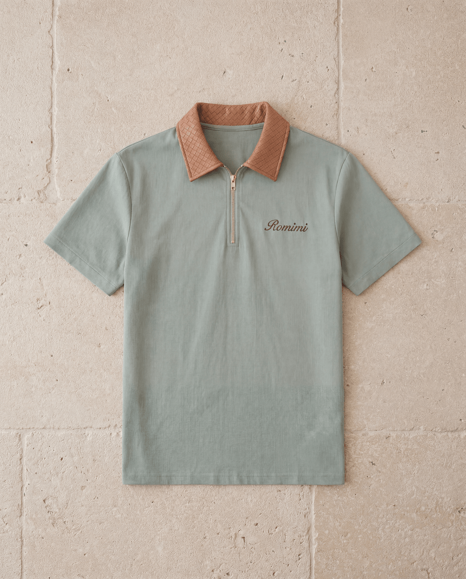 Adam Sport Polo - Sage Green/Brown - Adult - S - Romimi