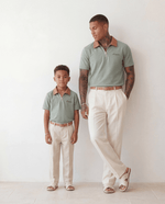 Adam Sport Polo - Sage Green/Brown - Adult - S - Romimi