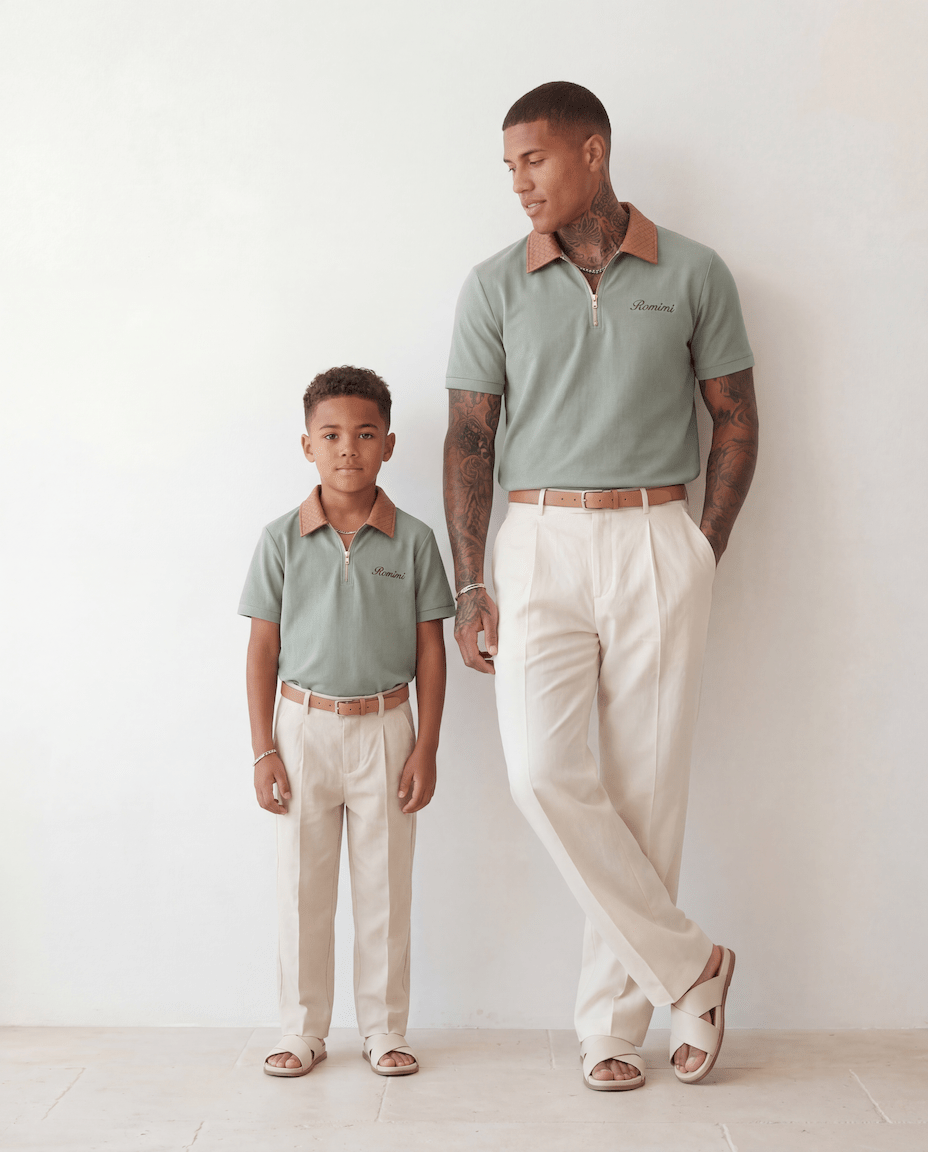 Adam Sport Polo - Sage Green/Brown - Adult - S - Romimi