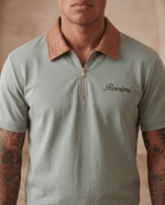 Adam Sport Polo - Sage Green/Brown - Adult - S - Romimi