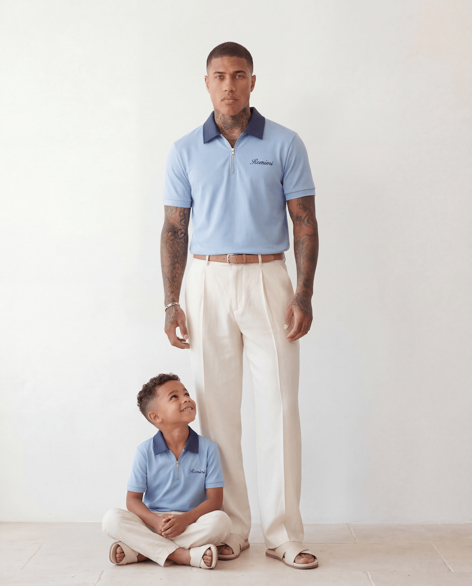 Adam Sport Polo - Sky Blue/Navy - Adult - S - Romimi