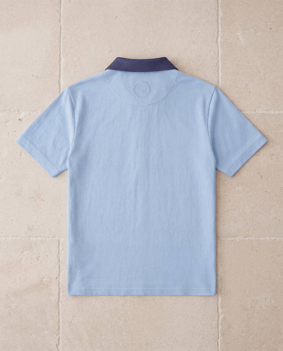 Adam Sport Polo - Sky Blue/Navy - Adult - S - Romimi