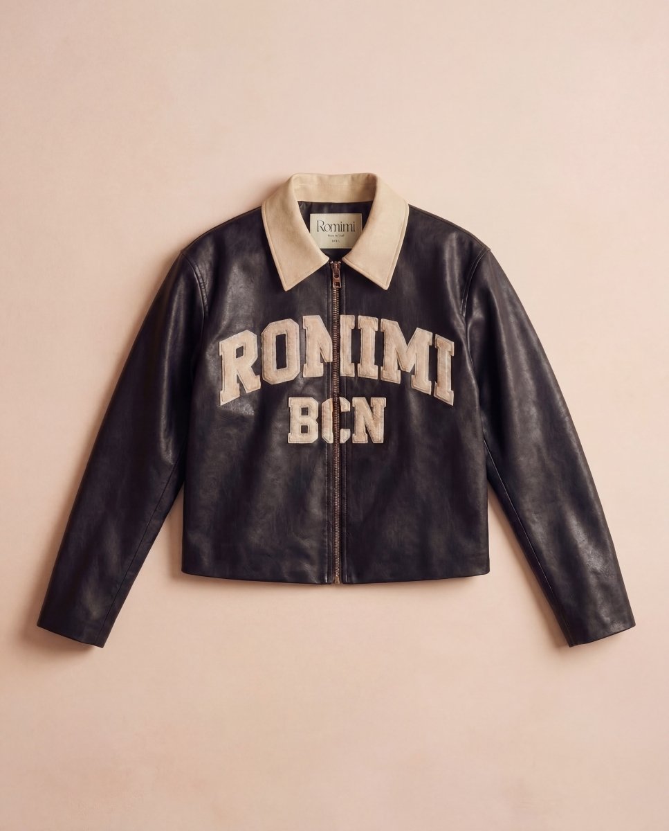 Jordi Biker Leather Jacket - Black - Adult - S - Romimi