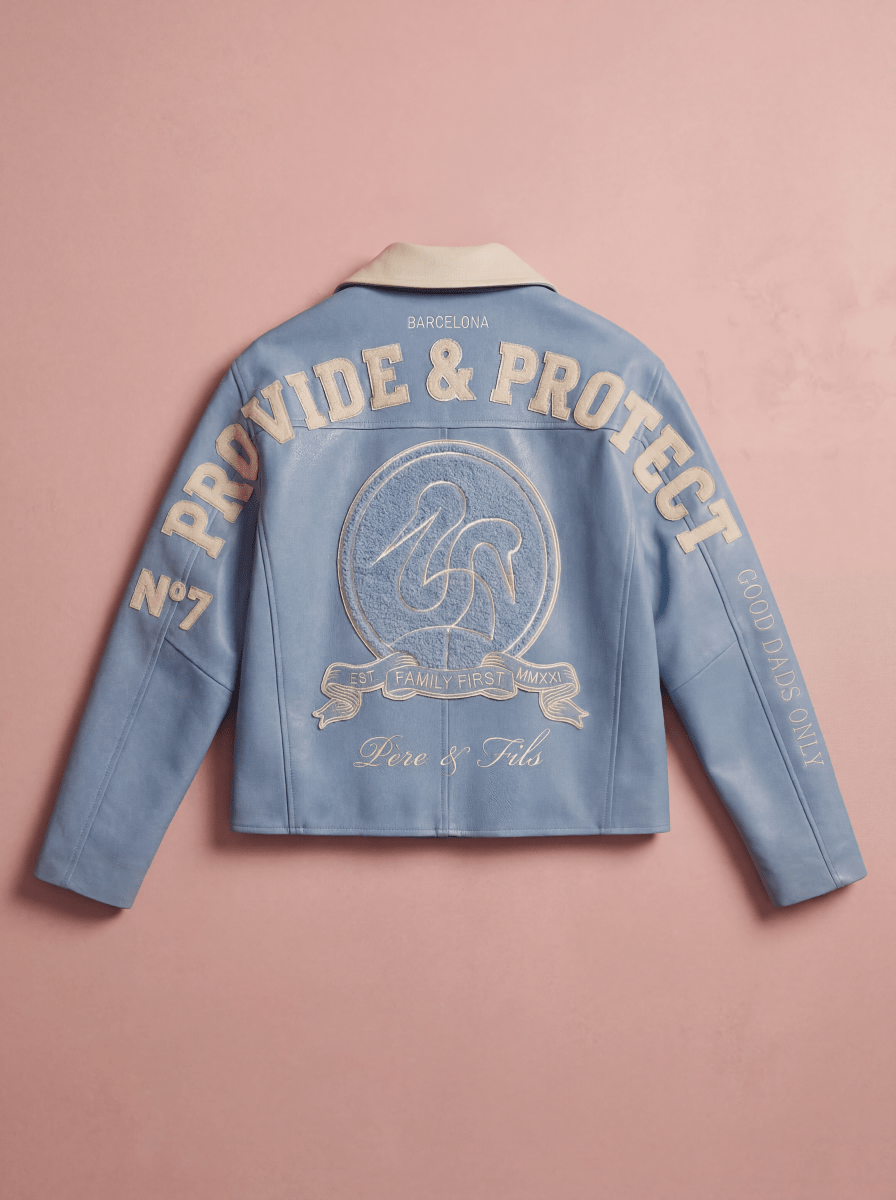Jordi Biker Leather Jacket - Sky Blue - Adult - S - Romimi