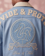 Jordi Biker Leather Jacket - Sky Blue - Adult - S - Romimi