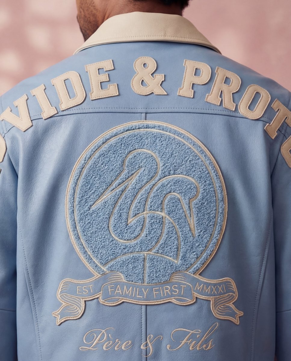 Jordi Biker Leather Jacket - Sky Blue - Adult - S - Romimi