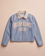 Jordi Biker Leather Jacket - Sky Blue - Adult - S - Romimi