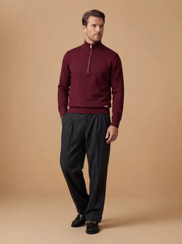Merino Heritage Quarter - Zip - Adult - romimi - matching outfits romimi