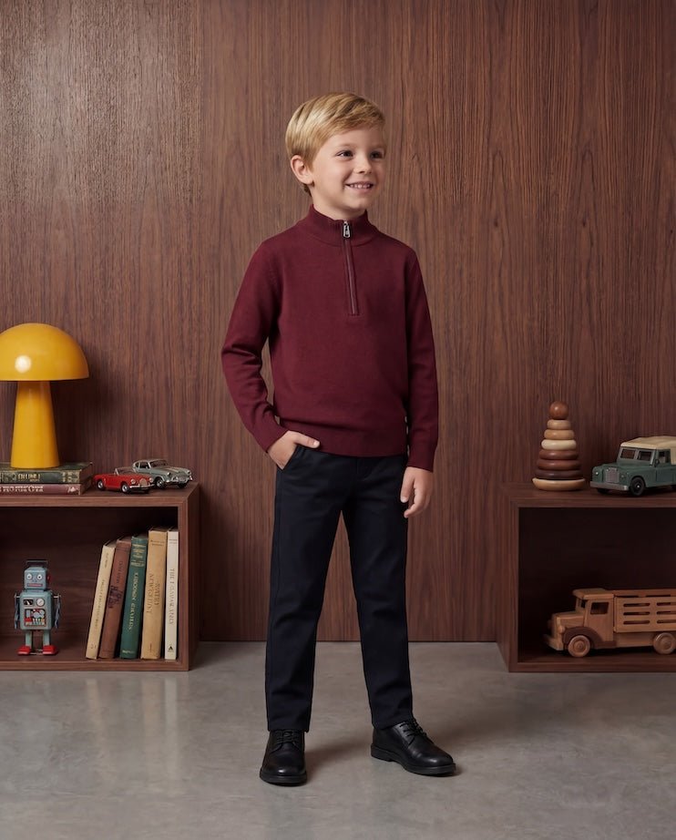Merino Heritage Quarter - Zip - Boy - 3 - 4 years - Romimi